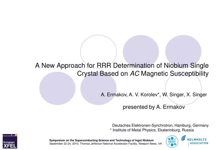 a new approach for rrr determination of niobium single crystal based on ac magnetic susceptibility