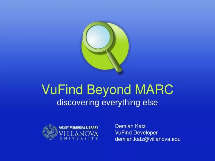 vufind beyond marc discovering everything else