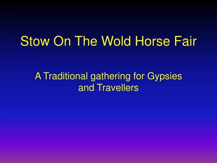 stow on the wold horse fair