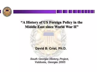 David B. Crist, Ph.D.