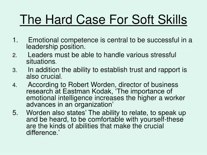 the hard case for soft skills