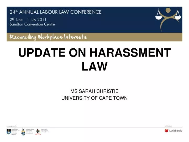 update on harassment law
