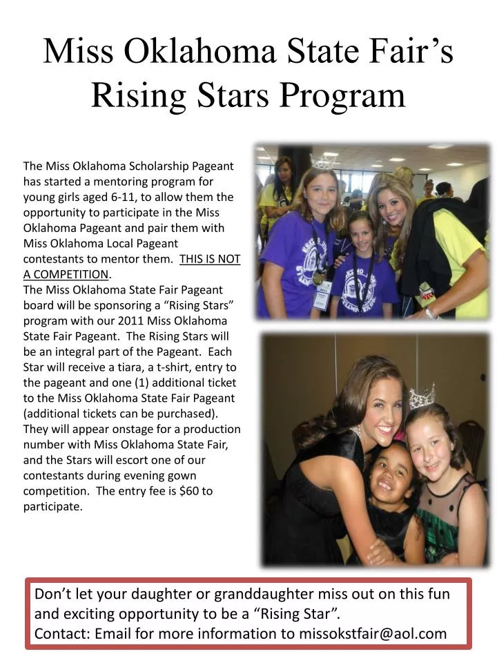 miss oklahoma state fair s rising stars program
