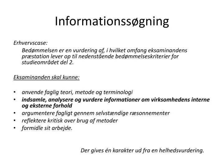 informationss gning