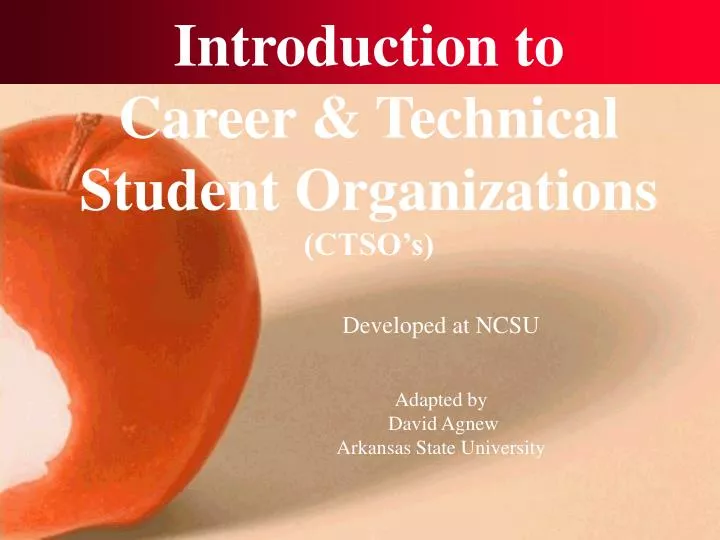 introduction to career technical student organizations ctso s