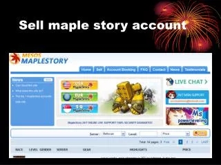 buy maple story account