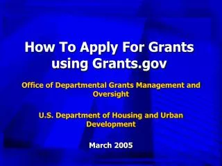 How To Apply For Grants using Grants.gov
