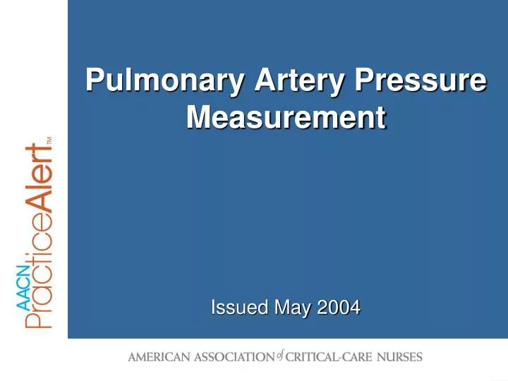pulmonary artery pressure measurement