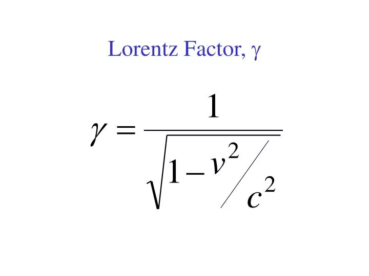 lorentz factor g
