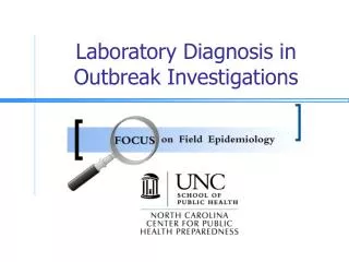 Laboratory Diagnosis in Outbreak Investigations