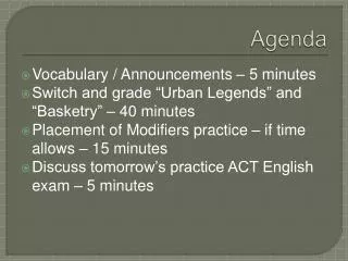 agenda