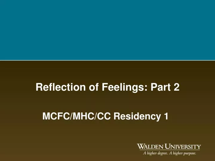 reflection of feelings part 2