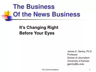 The Business Of the News Business