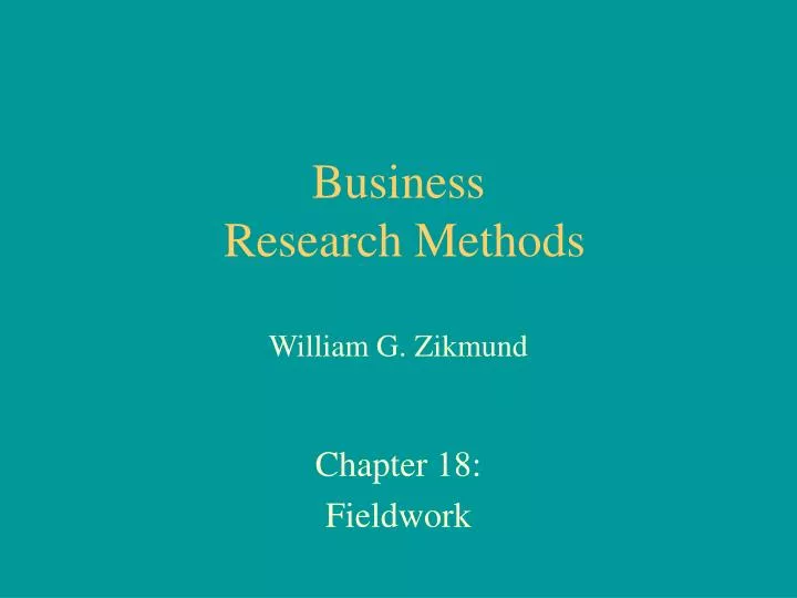 business research methods william g zikmund