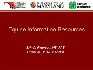 Equine Information Resources
