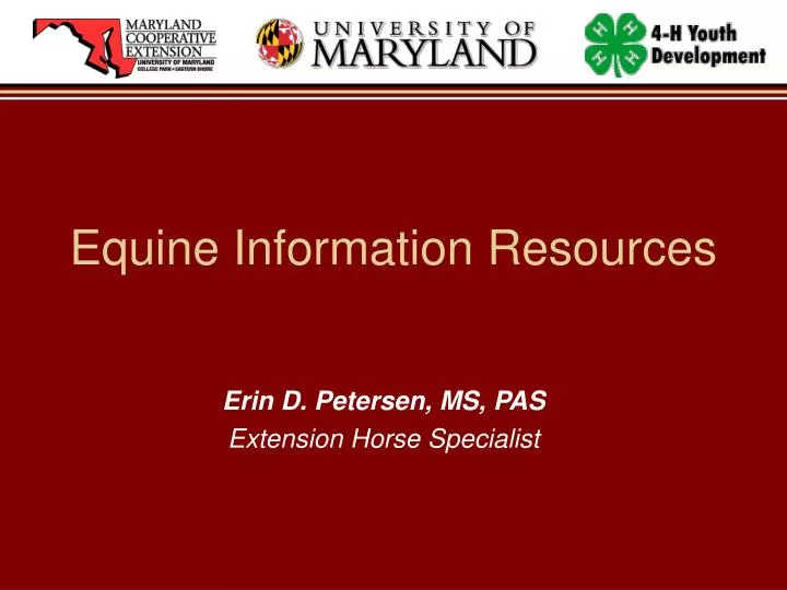 equine information resources