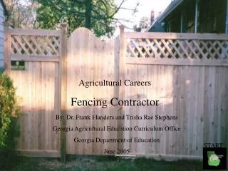 Agricultural Careers Fencing Contractor