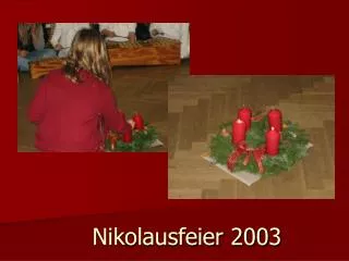 Nikolausfeier 2003