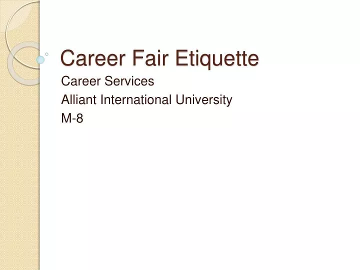 career fair etiquette