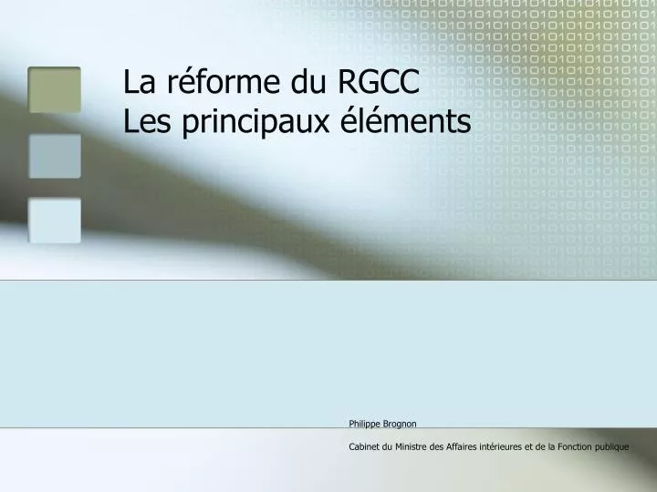 la r forme du rgcc les principaux l ments