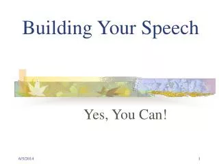 Building Your Speech