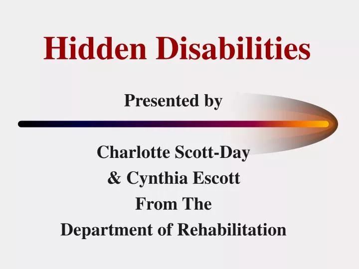 hidden disabilities