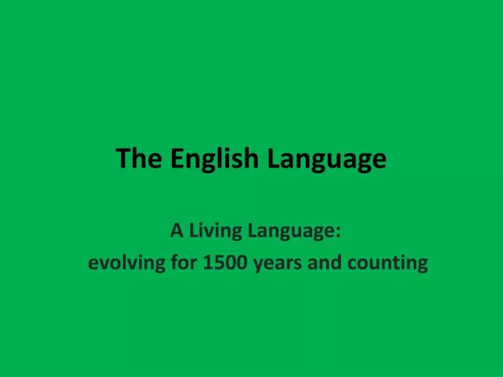 the english language
