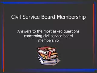 Civil Service Board Membership