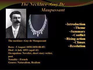 The Necklace :Guy De Maupassant