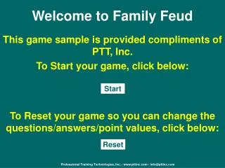 Welcome to Family Feud