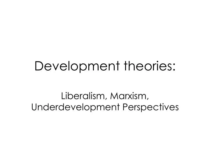 development theories