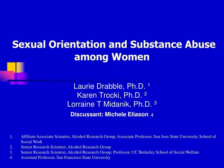 sexual orientation and substance abuse among women