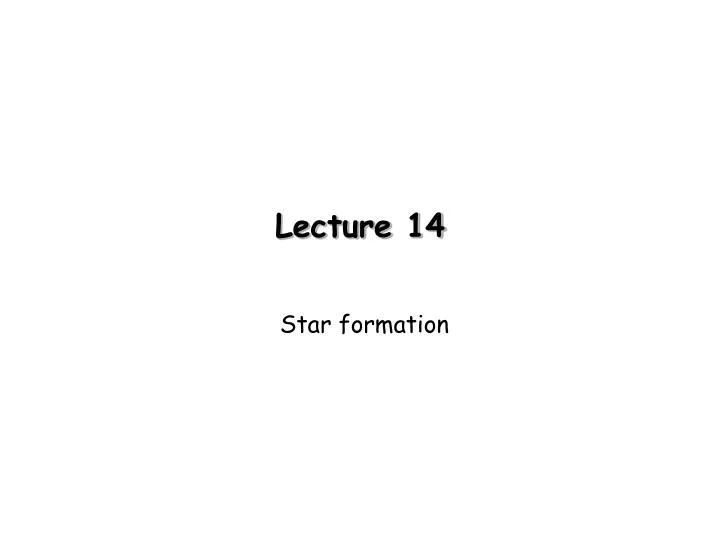 lecture 14