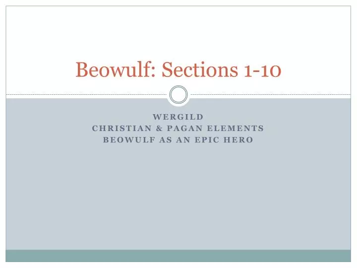 beowulf sections 1 10