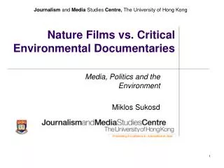 Nature Films vs. Critical Environmental Documentaries