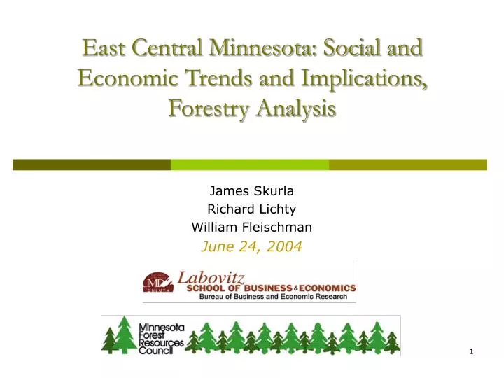 east central minnesota social and economic trends and implications forestry analysis