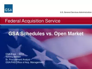 GSA Schedules vs. Open Market