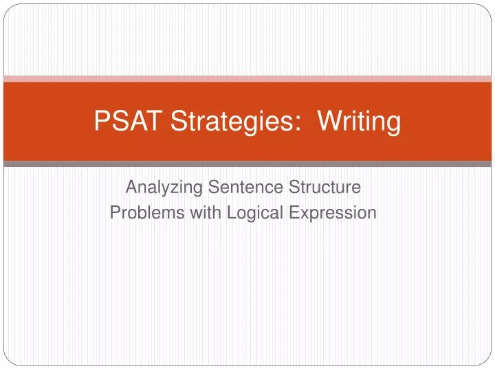 psat strategies writing
