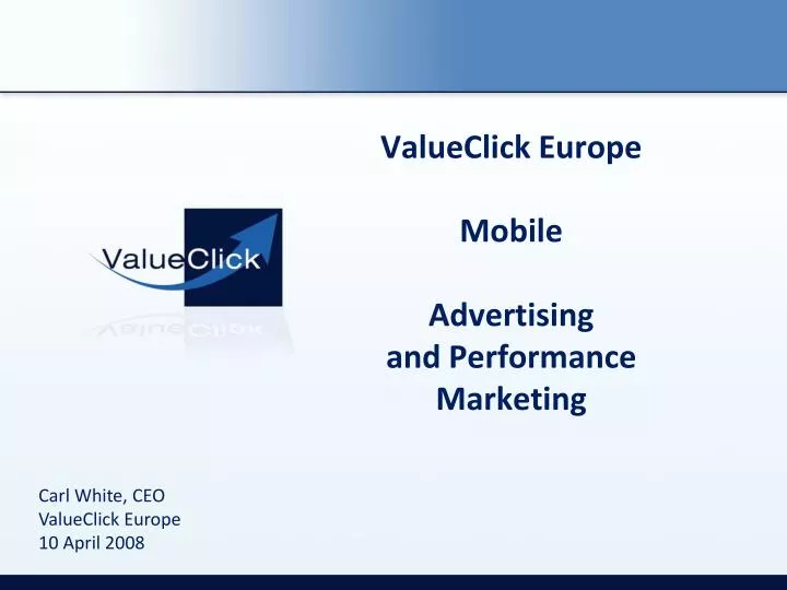 valueclick europe mobile advertising and performance marketing