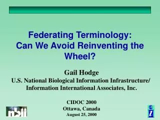 Federating Terminology: Can We Avoid Reinventing the Wheel?