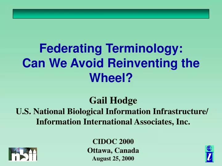 federating terminology can we avoid reinventing the wheel