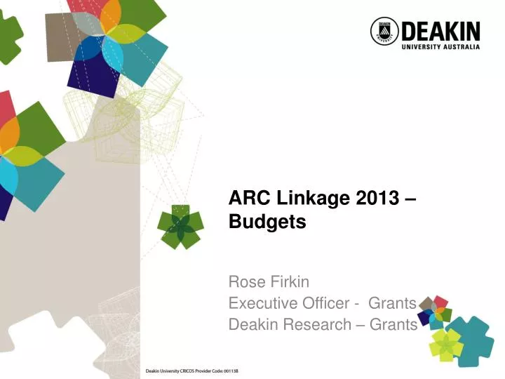 arc linkage 2013 budgets