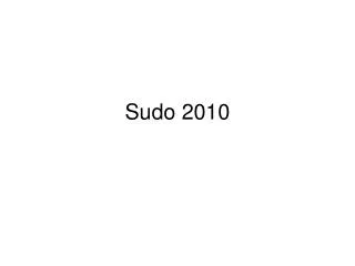 Sudo 2010
