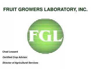 FRUIT GROWERS LABORATORY, INC.