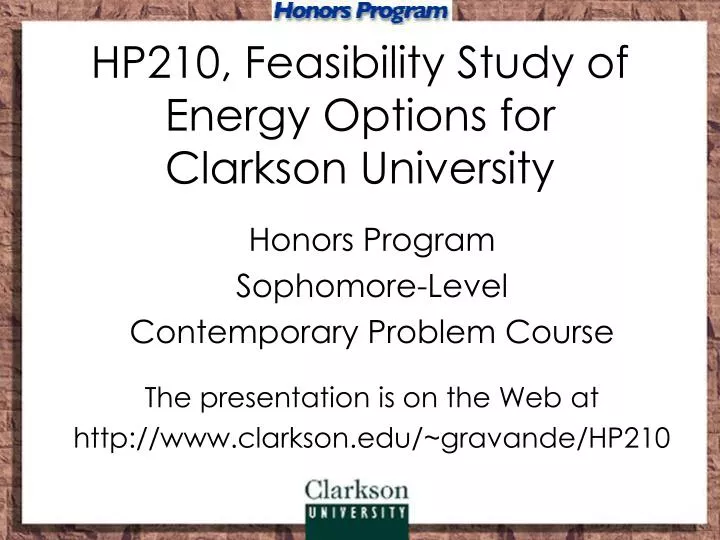 hp210 feasibility study of energy options for clarkson university
