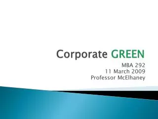 Corporate GREEN