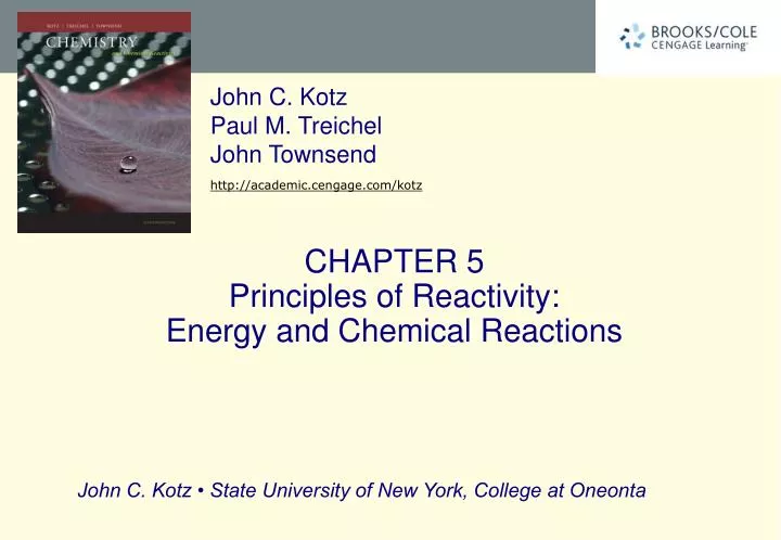chapter 5 principles of reactivity energy and chemical reactions
