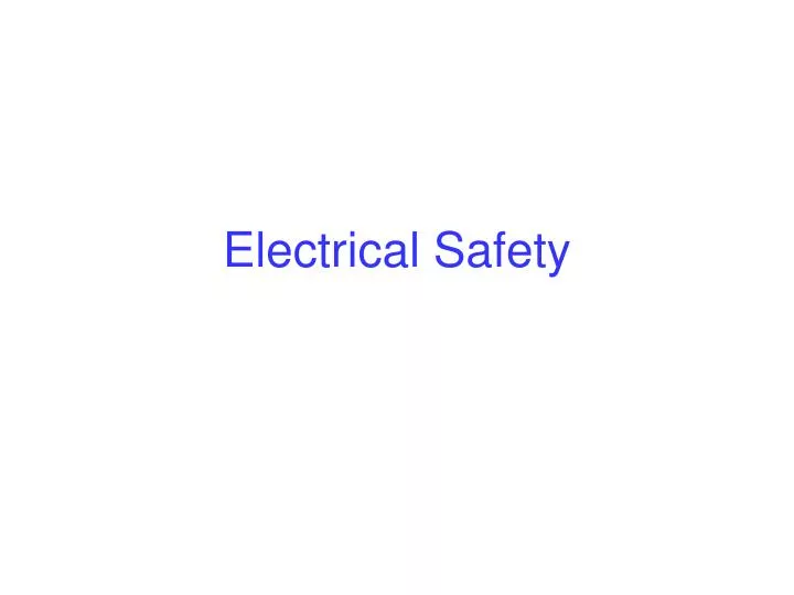 electrical safety