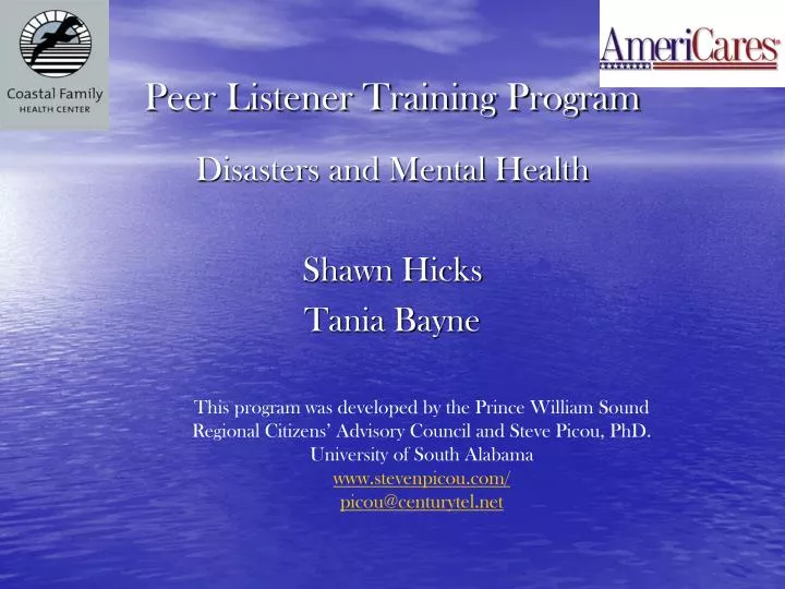 peer listener training program