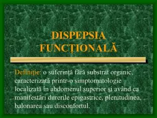 dispepsia func ional